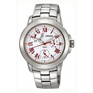 SEIKO Criteria นาฬิกาข้อมือผู้หญิง สายแสตนเลส รุ่น SPA795P1 - สีเงิน/สีแดง