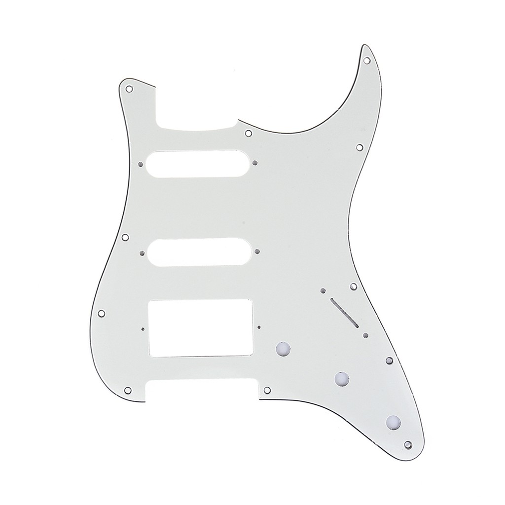 Musiclily Pro 11 หลุมสไตล์โมเดิร์น Strat HSS กีตาร์ Pickguard สําหรับอเมริกัน/เม็กซิกัน Fender Stratocaster Floyd Rose Bridge Cut, 4Ply Vintage Tortoise