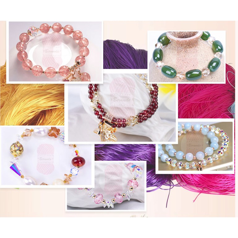 เชือกยางยืด ญี่ปุ่น 1.0 mm.(ยางทอ1เส้น) #ร้อยลูกปัด ✂ม้วนใหญ่ 100 เมตร 🧵#ยางยืด - รูปที่ 5