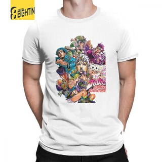 T-Shirtเสื้อยืด พิมพ์ลายการ์ตูน JojoS Bizarre Adventure Joestar Family สําหรับผู้ชาย S-5XL