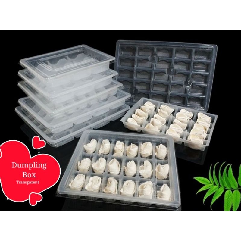10 ชิ้น + ฝา 10/12/15/18 ตาราง DISPOSABLE DUMPLING BOX พร้อมฝาปิด /KALIPAFF一sex กล่องทิ้ง