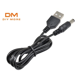 Diymore สายเคเบิลอะแดปเตอร์แปลง Usb 2.0 ตัวผู้ A เป็น Dc สําหรับที่ชาร์จพาวเวอร์ (5.5 มม. X 2.1 มม.)