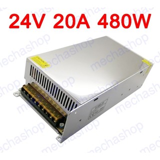 สวิทชิ่ง เพาเวอร์ซัพพาย แหล่งจ่ายไฟ Anex Power Supply 24V 20A 480W Normal Single output S-480W-24 ประกัน 1 ปี