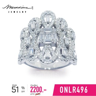 Memorine Jewelry แหวนเงินแท้ 925 ฝังเพชรสวิส (CZ) : ONLR496