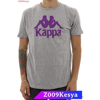 Z009Kesya เสื้อยืดสีพื้นไซส์ใหญ่ Kappa Mens Authentic ESTESSI Crewneck T-Shirt Jersey 304KPT0-77M Grey MD Mel S discount