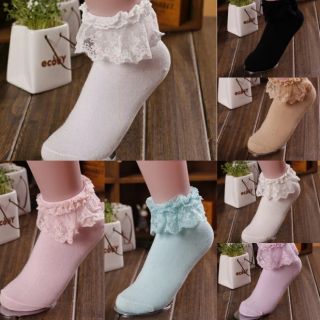 Lolita socks ถุงเท้าโลลิต้า ถุงเท้ามีระบายลูกไม้