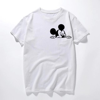 HH เสื้อยืด MickeyMouse เสื้อยืดผ้าฝ้าย