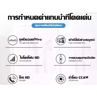 ซื้อ1แถม1 หูฟัง VIVO XE100 หูฟังวีโว้ พร้อมแผงควบคุมอัจฉริยะ และไมโครโฟนในตัวใช้กับช่องเสียบขนาด 3.5 mm ส่งเร็วทันใจ