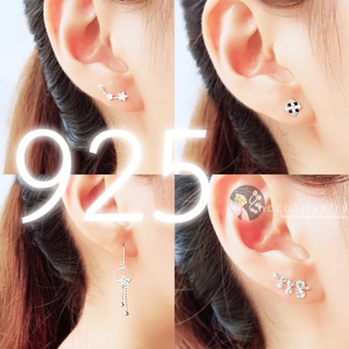 S925 ต่างหูเงินแท้เพชร CZ Sterling Silver Earrings ER56-ER61