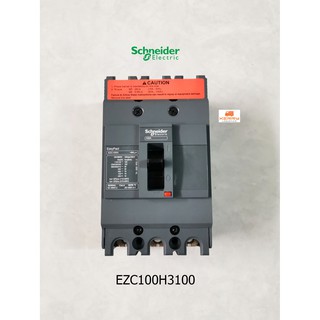 SCHNEIDER เมนเบรกเกอร์รุ่น EZC100H3100 3 เฟส 3P 100A 30kA