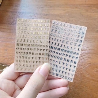 [S3] SAWAKOshop.hk | ของตกแต่ง | สติกเกอร์ตัวอักษรนูน 3D ALPHABET STICKERS (3 มม.) | A-Z / a-z / 0-9