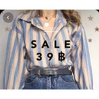 เสื้อวินเทจ Sale🌼39฿ ♡ ขนาด:ในรูป (อก/ความยาว) เป็นนิ้ว ค่ะ