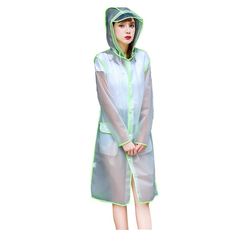 Fashion soft EVA raincoat with backpack clear Transparent raincoat ...