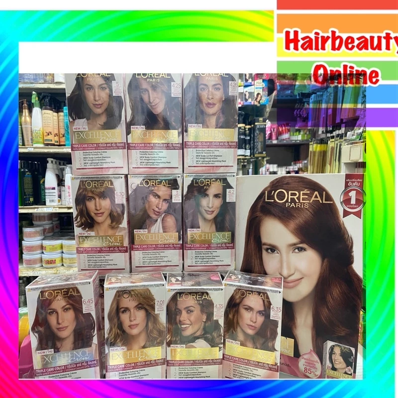 Loreal excellence #ครีมเปลี่ยนสีผม #ลอรีอัล ปารีส สีย้อมผม ปิดผมขาวแนบสนิท ทำสีผม