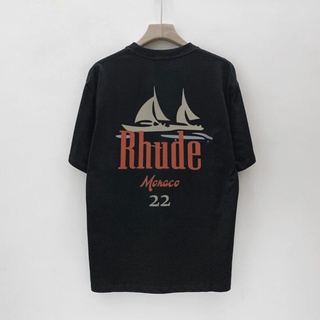 [S-5XL]Rh LIMITED RHUDE เสื้อยืดลําลอง แขนสั้น สไตล์ฮิปฮอป