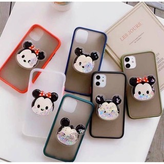 เคสสีพื้น +Griptokลายมิกกี้/มินนี่ พร้อมส่ง