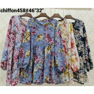 เสื้อชีฟอง เสื้อสาวอวบ (458#) มีของพร้อมส่ง!!!
