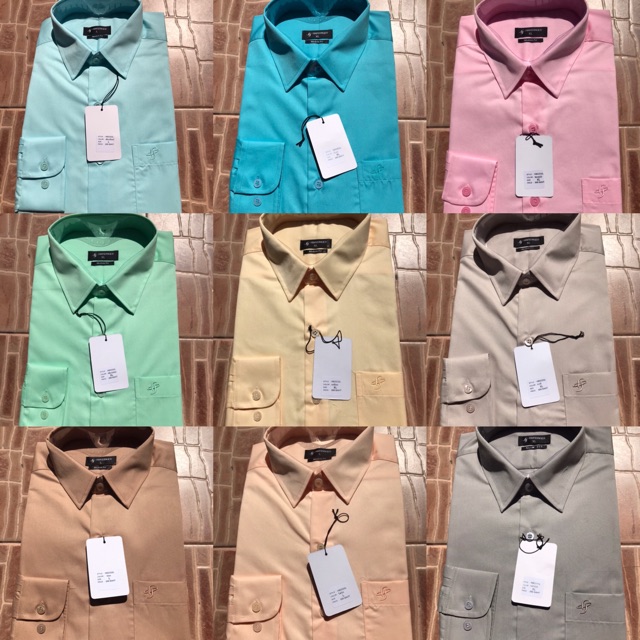 harbinger  เสื้อเชิ้ต แขนยาวผู้ชาย สีล้วน  ทรง modern fit  link 1