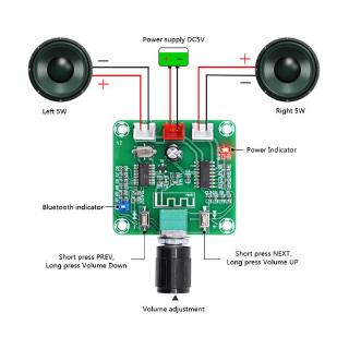 Rr  Xh - A 158 Ultra Clear บลูทูธ 5 . 0 Dual Channel 5 W + 5 W Dc 5v