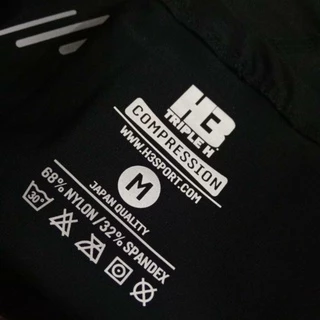 H3 ผ้ารัดน่อง รัดน่องวิ่ง H3 Calf Sleeve รัดกระชับเพิ่มความแข็งแรงให้กับกล้ามเนื้อ สีดำ Size S-L 1 แพ็ค มี 1 คู่