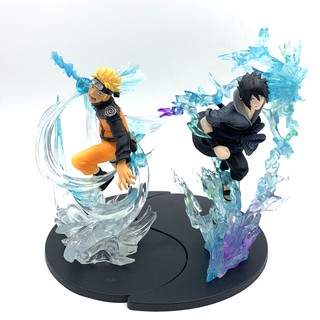 [พร้อมส่ง]โมเดล ของเล่น นารูโตะ อุซึมากิ vs  ซาสึเกะ Uzumaki Naruto Vs Uchiha Sasuke Pvc ขวัญของเล่นทำมือ ตกแต่งโต๊ะ