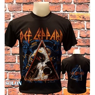 เสื้อวง DEF LEPPARD วงร็อค ไม่มีตะเข็บข้าง คอฟิต ป้ายUS เสื้อวินเทจ เสื้อทัวร์ วงร็อคต่างประเทศ