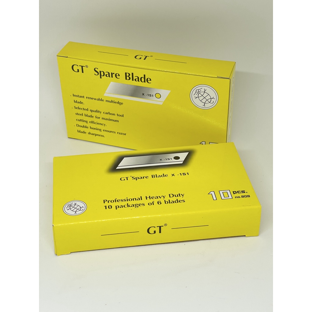 ใบมีดคัตเตอร์ GT แบบสั้นไม่มีข้อหัก ขนาดใหญ่ X-151 และ X-151S50