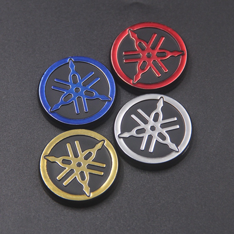 สติ๊กเกอร์ โลโก้ yamaha ป้ายพลาสติกชุบ ABS ป้ายโครเมี่ยม ขนาดเล็ก 29mm