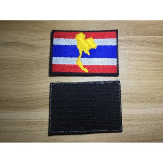 อาร์มธงชาติ แผนที่ประเทศไทย ขอบดำ (พร้อมตีนตุ๊กแก)