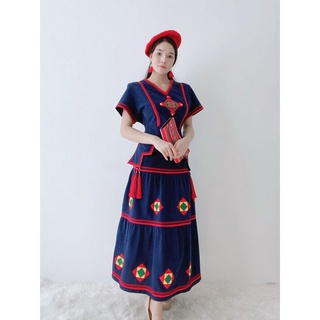 เดรสเจ้าหญิงสุดหรู_ผ้าฝ้ายฟอกนิ่มอย่างดี(สีไม่ตก)​