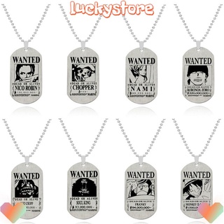 LUCKY Jewelry One Piece Necklace Punk Luffy Zoro Anime Peripherals Friendship Collier Pendant Men Women Fashion Vintage Chopper Warrant