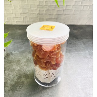 กระปุก พลาสติก กระบอก ขาไก่ **เตี้ยฝาสีใส** เส้นผ่านศูนย์กลาง 7.5*สูง 13 ซม. 500 ml.