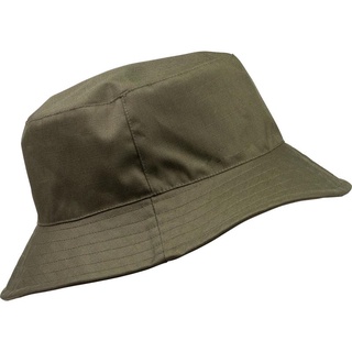 Bucket Hat หมวกเดินป่ากันน้ำสำหรับส่องสัตว์ SOLOGNAC Hunting Waterproof Bob Hat 100 Green หมวกบัคเก็ตสองด้าน หมวกบักเก็ต