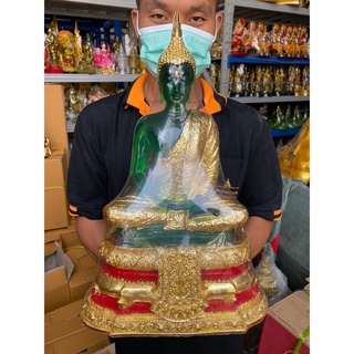พระแก้วมรกต ขนาด 9 นิ้ว เขียว หน้าฝน