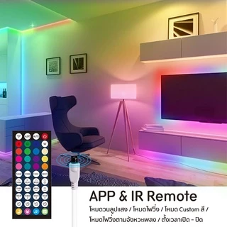 Tuya 🌈 ไฟเส้น ไฟวิ่ง ไฟรุ้ง เกรดพรีเมี่ยม WiFi ARGB RGBIC LED IntLight | เล่นตามเพลงได้