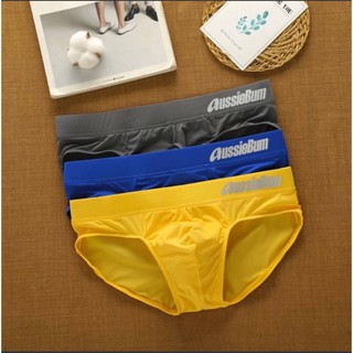 AUSSIEBUM กางเกงในชาย ผ้าไนลอน รุ่นbrief เนื้อผ้าลื่นใส่สบาย ราคาถูก ราคาส่ง