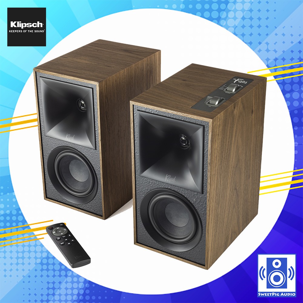 ลำโพง Klipsch The Fives Powered Speaker Walnut/Black