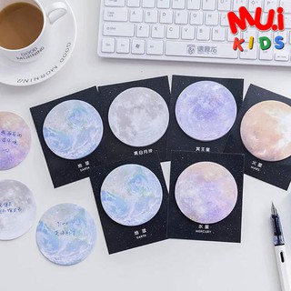 muikids Creative Planet Series โพสอิท Post-it สมุดฉีกแบบกลมฉีกออก