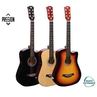 Passion Beginner BPS38R กีต้าร์โปร่ง ทรง Dreadnought Cutaway ขนาด 38 นิ้ว แถมฟรีเหล็กขันคอ