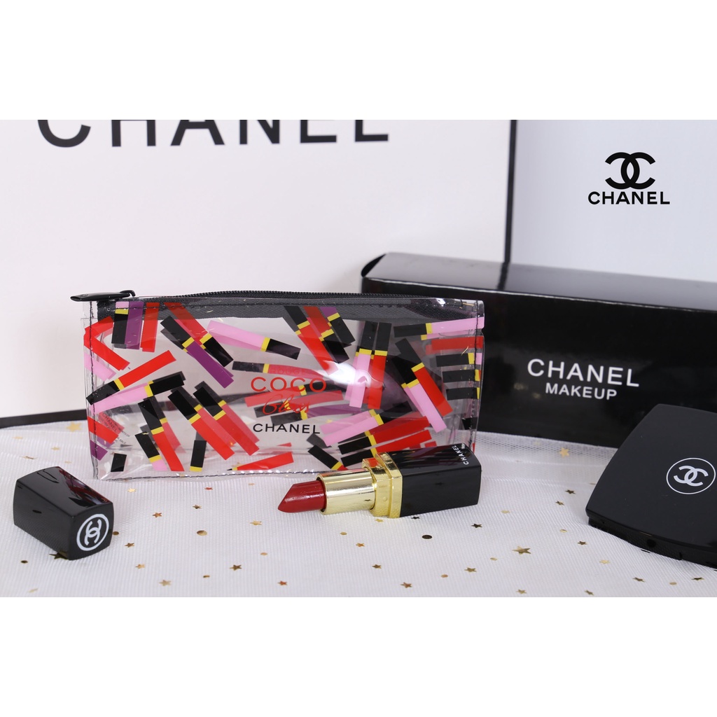 Chanel Rouge Coco Lipgloss Makeup Bag With Gift Box VIP [Premium gift]