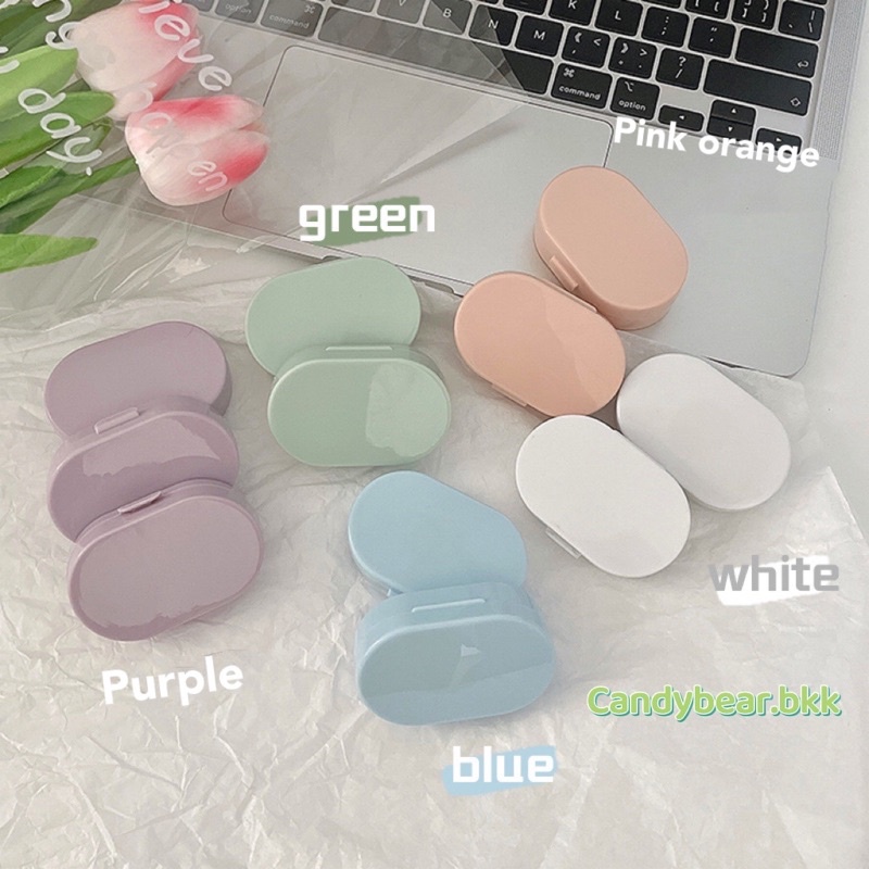 ใหม่ พร้อมส่งจากไทย ตลับคอนแทคเลนส์ สไตล์เกาหลี Korean style สีสวยน่ารัก มีกระจก กล่องสำหรับใส่คอนแทคพร้อมชุดอุปกรณ์