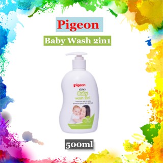 Pigeon baby wash 2in1 พีเจ้น สบู่เหลวอาบน้ำและสระผม ผสมซากุระสกัด 500 มิลลิลิตร