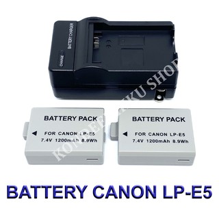 (Saving Set 2+1) LP-E5  LPE5 Camera Battery and Charger for Canon EOS Rebel XSi,XS,T1i,450D,500D,1000D,Kiss F/X2/X3