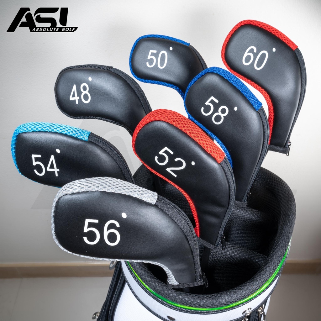 Golf Wedge Cover ปลอกครอบไม้เวดจ์ แบบมีซิป เลือกองศาและสีได้ มีหลายสี