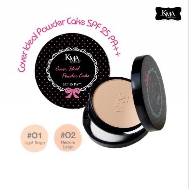 KMA Cover Ideal Powder Cake SPF 25 PA++ แป้งเค้กละเอียดพิเศษ ควบคุมความมัน