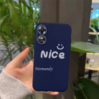 Ready Stock เคสโทรศัพท์ New Phone Casing OPPO A17 A77S A77 A57 4G 5G 2022 Fashion Nice Smiley Pattern Matte Ultra-thin Smartphone Case Silicagel Soft Cover Camera Shockproof Protection Case เคส