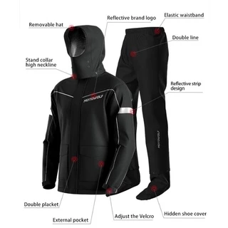 MOTOWOLF MDL 0403 Raincoat เสื้อกันฝนขี่มอเตอร์ไซด์ ชุดกันฝน เสื้อกันฝนพร้อมกางเกง
