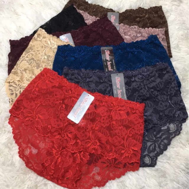 ชุดชั้นใน กางเกงชั้นในผ้าลูกไม้ทั้งตัว Free size # 1297