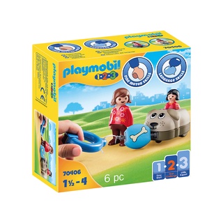 Playmobil 70406 1.2.3 Dog Train Car 123 รถไฟสุนัข