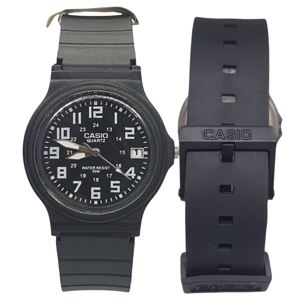 ฟรีกล่อง นาฬิกาข้อมือ กันน้ำ นาฬิกาคาสิโอ้ สายยาง สีดำ นาฬิกาข้อมือcasio นากาผู้หญิงและผู้ชาย RC535